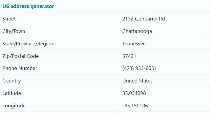 us address generator